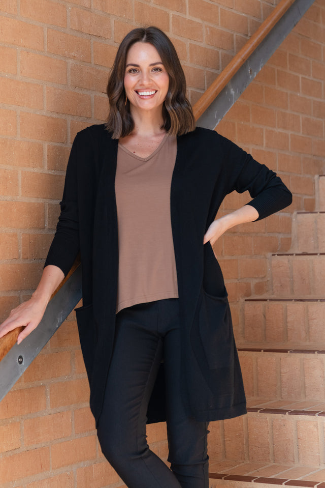 Mary Black Pocket Cardigan