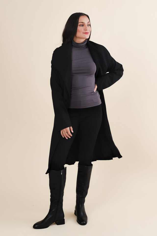 Gabriel Black Collared Coat