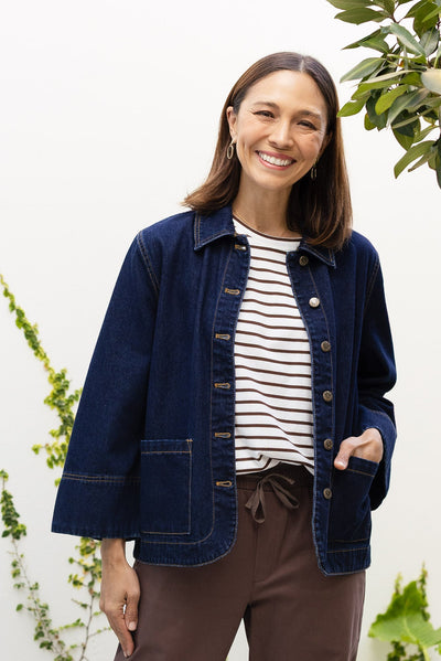Hilary Dark Blue Denim Shacket