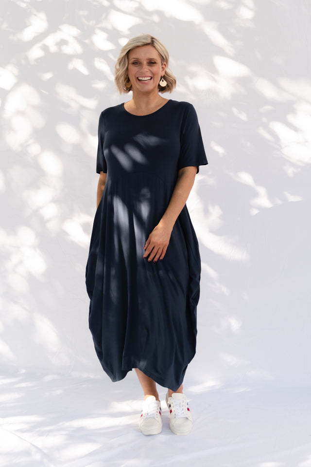 Samiya Navy Bamboo Dress
