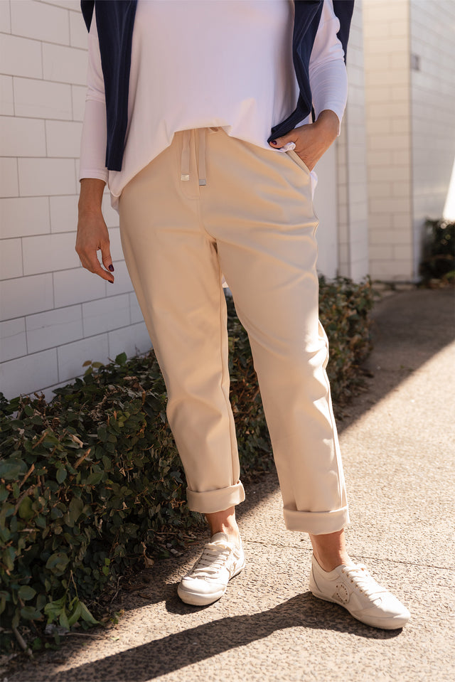 Kenzie Cream Drawstring Pants