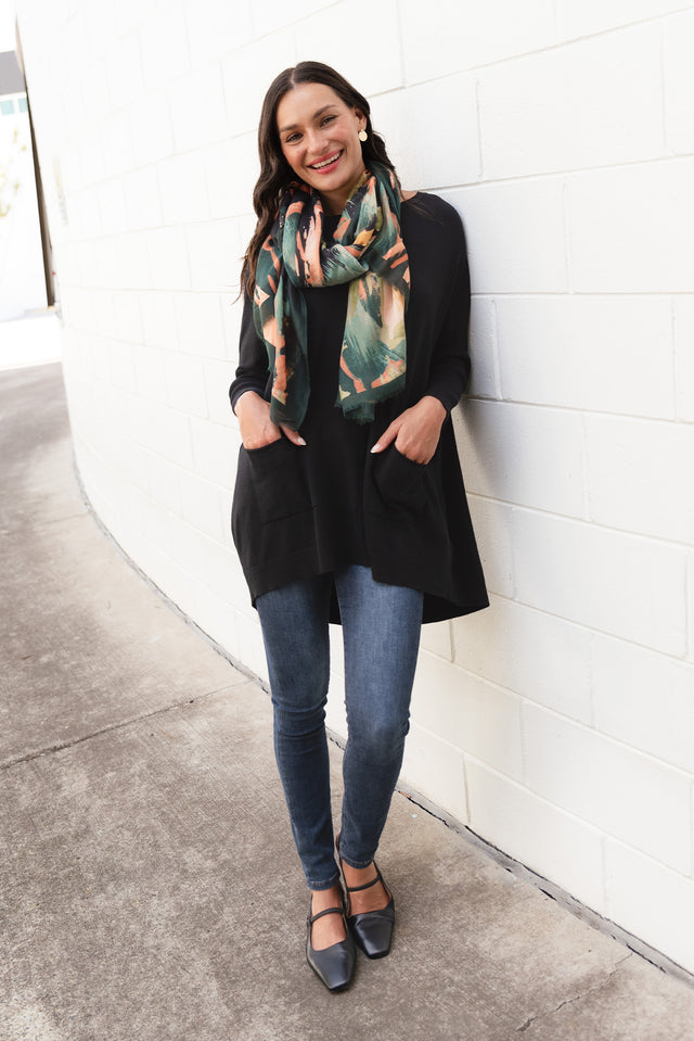 Helsinki Black Knit Pocket Jumper