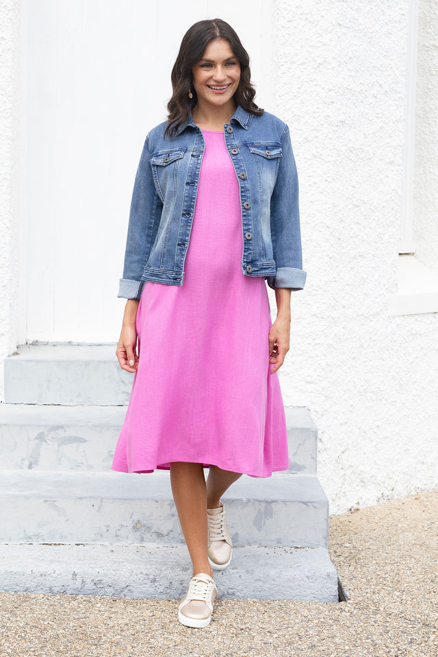 Marley Pink Linen Blend Dress image 1