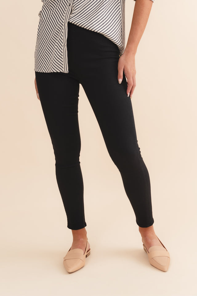 Reed Black Stretch Cotton Pants