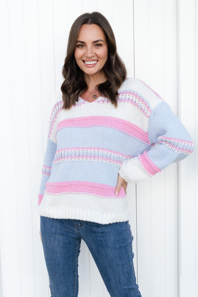 Alore Blue Stripe Knit Jumper image 1