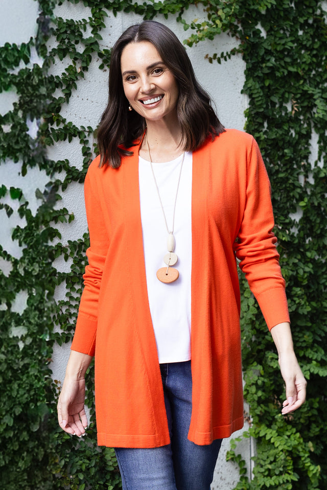 Morocco Orange Knit Cardigan