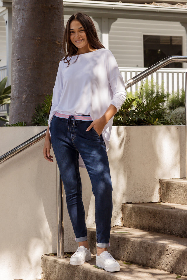 Anakin White Hi Lo Bamboo Top image 1