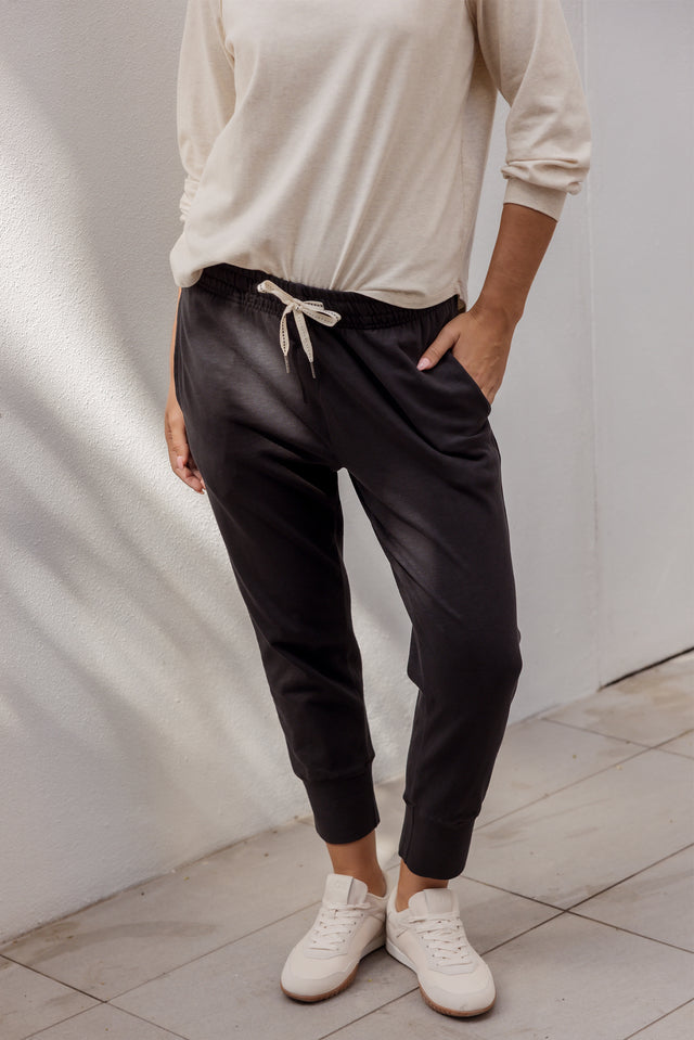 Fundamental Brunch Black Cotton Sweatpants