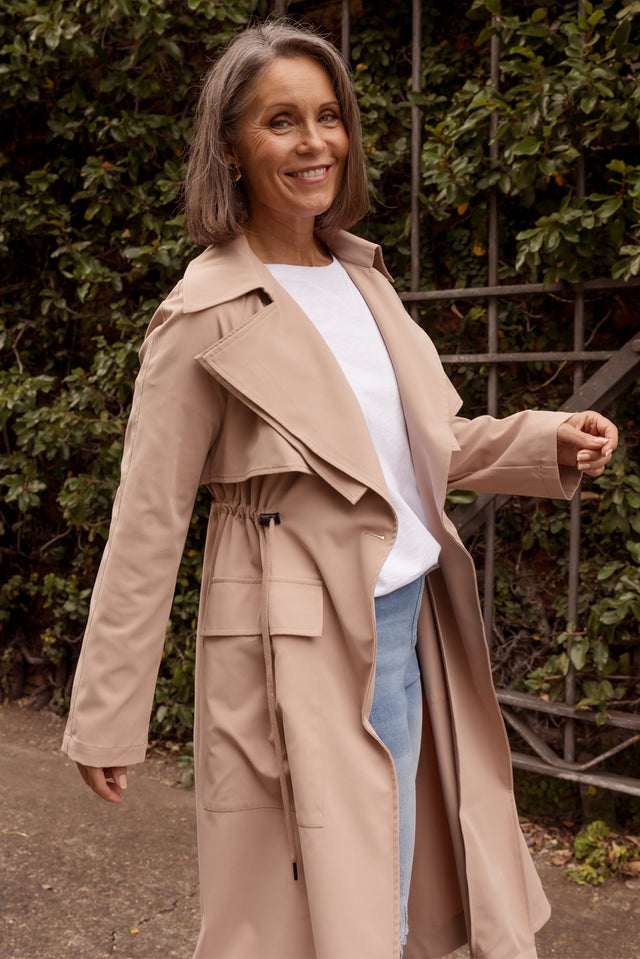 Parker Beige Tie Coat