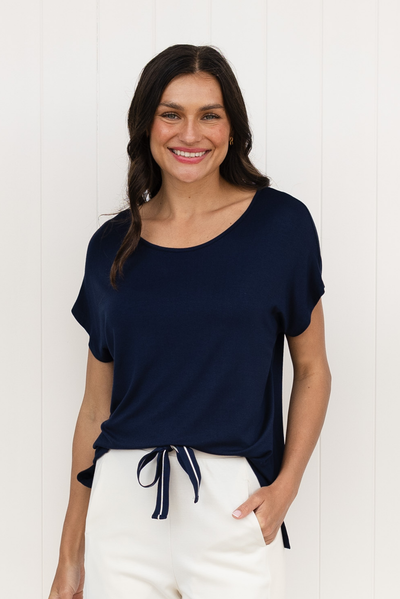 Newton Navy Drape Tee