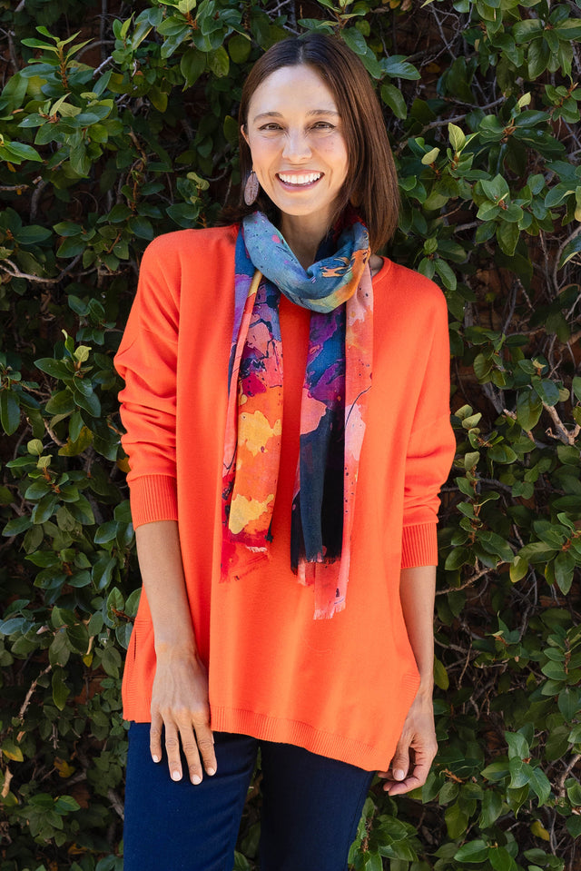 Tanner Orange Knit Jumper