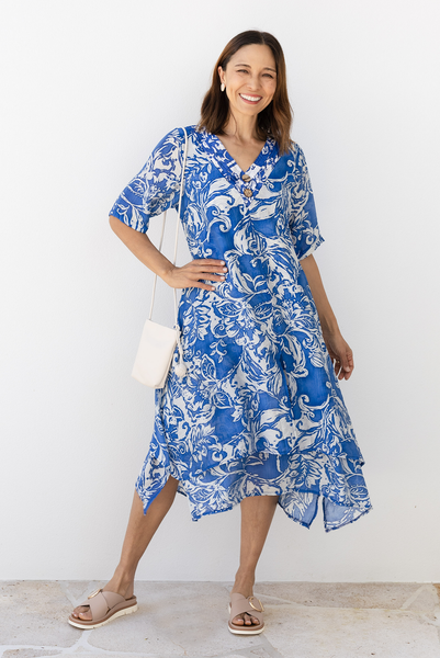 nala dress blue Abstract Layers Size-US:20