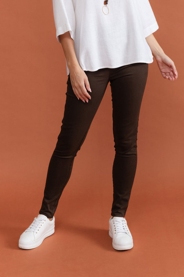 Reed Chocolate Stretch Cotton Pants