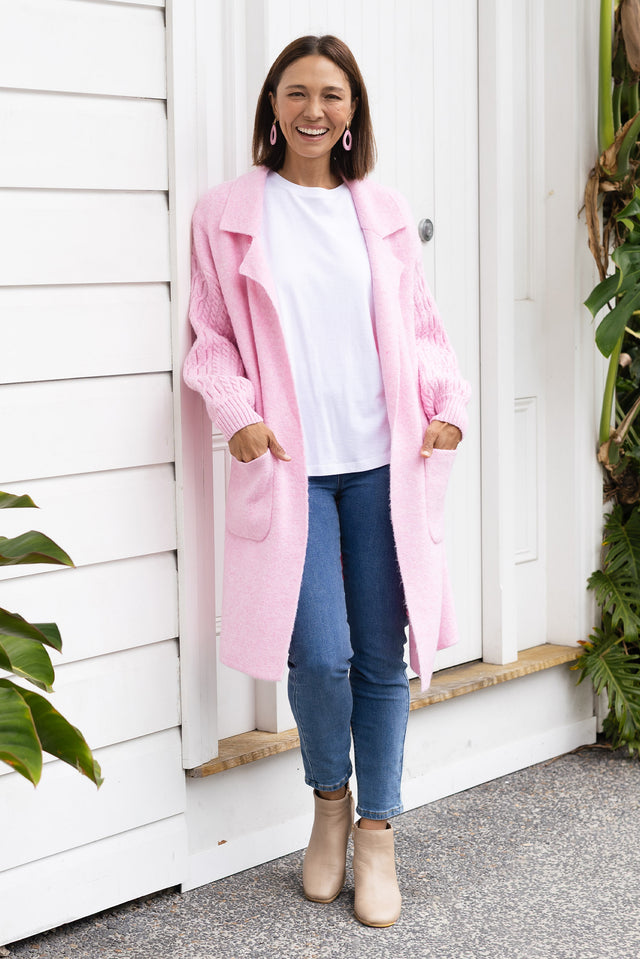Kayleigh Pink Knit Coatigan