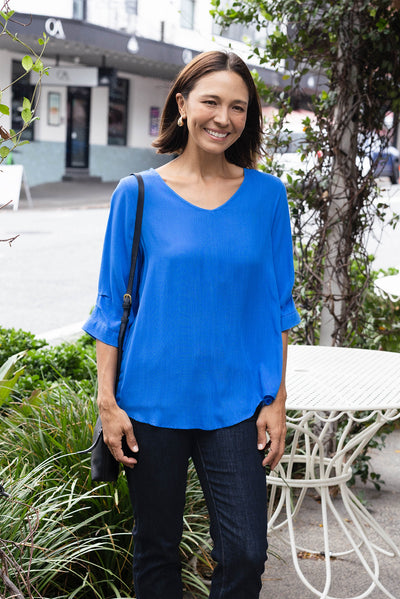 Gomez Cobalt Button Top
