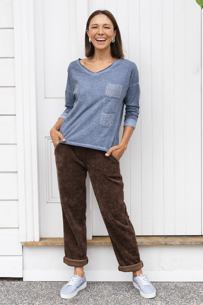 Fulton Steel Patchwork Cotton Top