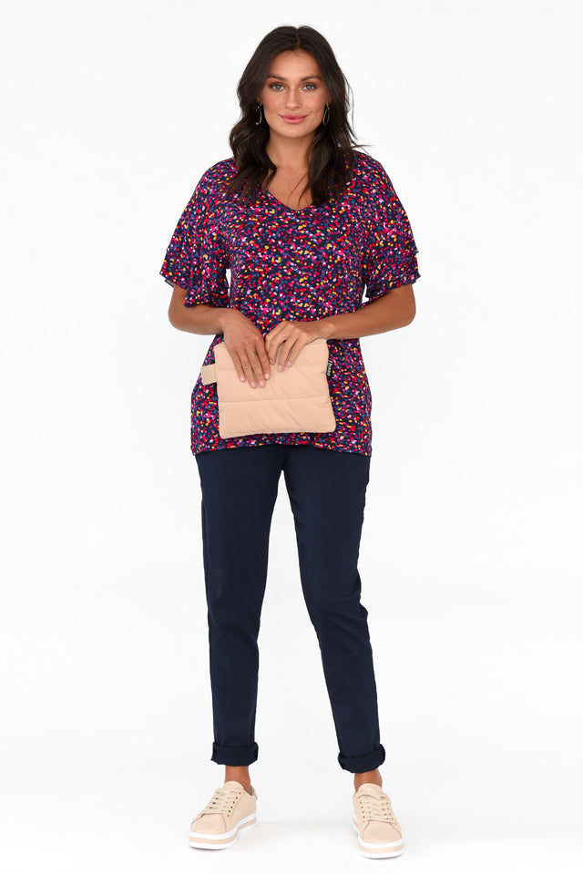 Ripon Confetti Frill Sleeve Top