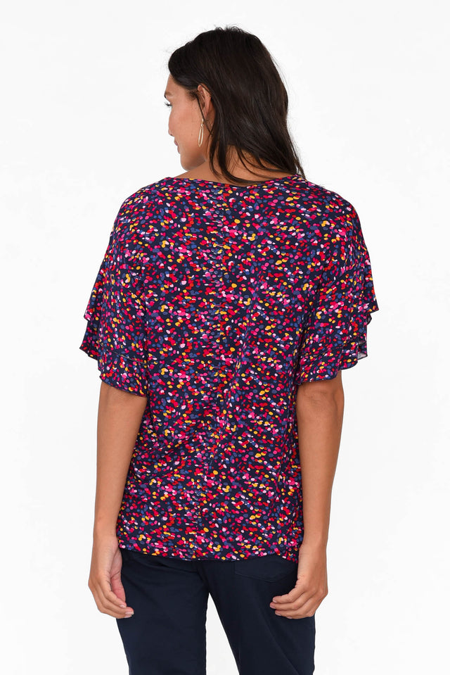 Ripon Confetti Frill Sleeve Top