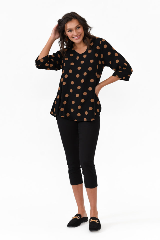 Reed Black Stretch Cotton Capri Pants