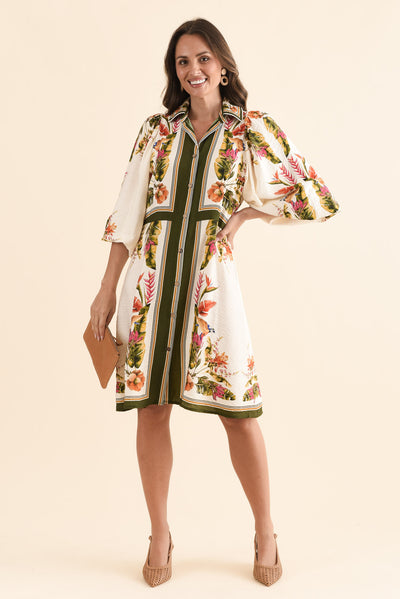 Romeo Green Garden Tie Dress