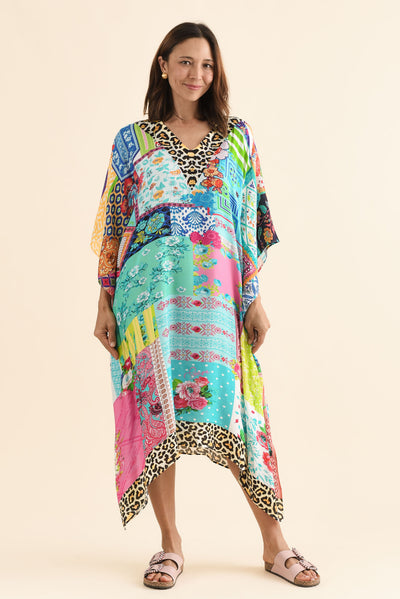 Rosanne Green Mosaic Kaftan