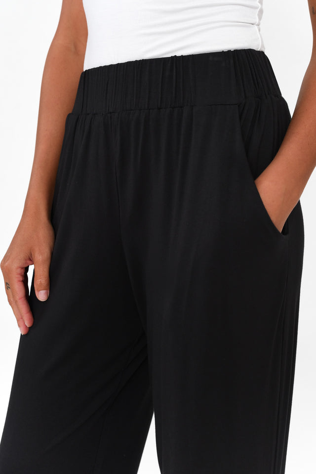 Rosella Black Bamboo Pants