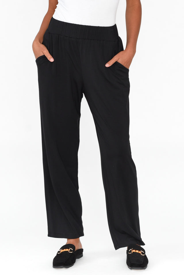 Rosella Black Bamboo Pants