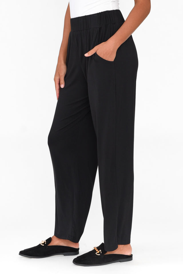 Rosella Black Bamboo Pants