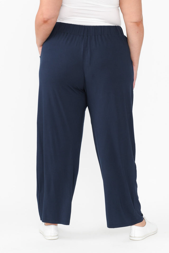 Rosella Navy Bamboo Pants,Blonde model,alt text|model:Caitlin image 15