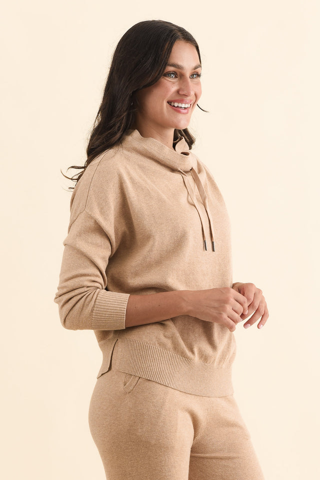 Rowan Cream Cotton Cashmere Knit Jumper,Brunette model,alt text|model:Brontie image 4