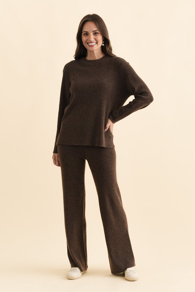 Ruby Chocolate Knit Jumper,Brunette model,alt text|model:MJ image 7