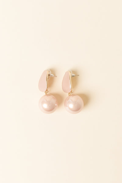 Rumer Pink Pearl Drop Earrings