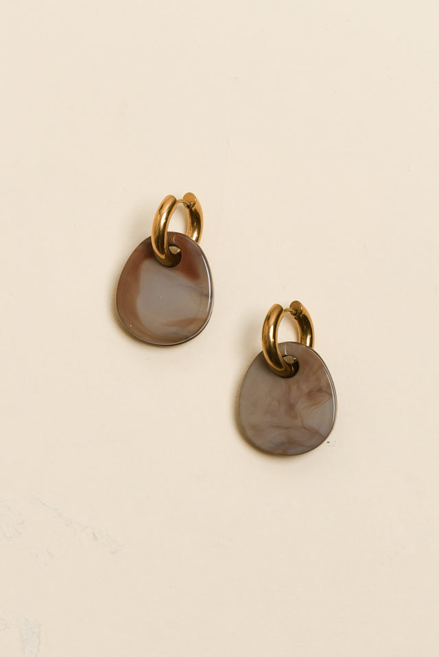 Rumi Natural Hoop Earrings image 1