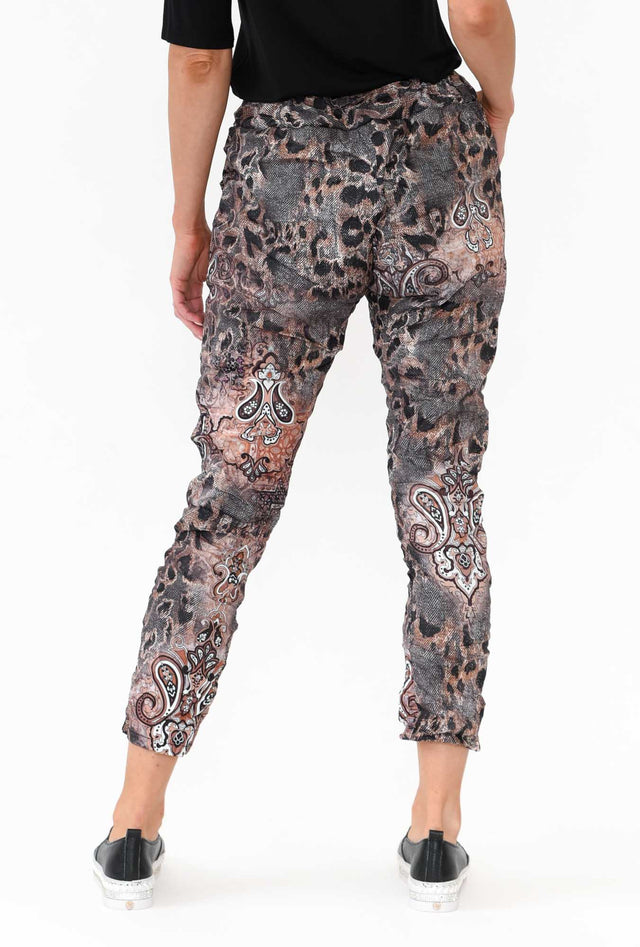 Russo Beige Abstract Drawstring Pants
