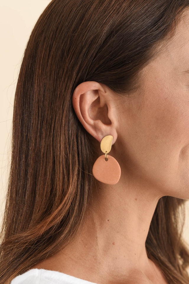 Rylie Gold Ceramic Drop Earrings