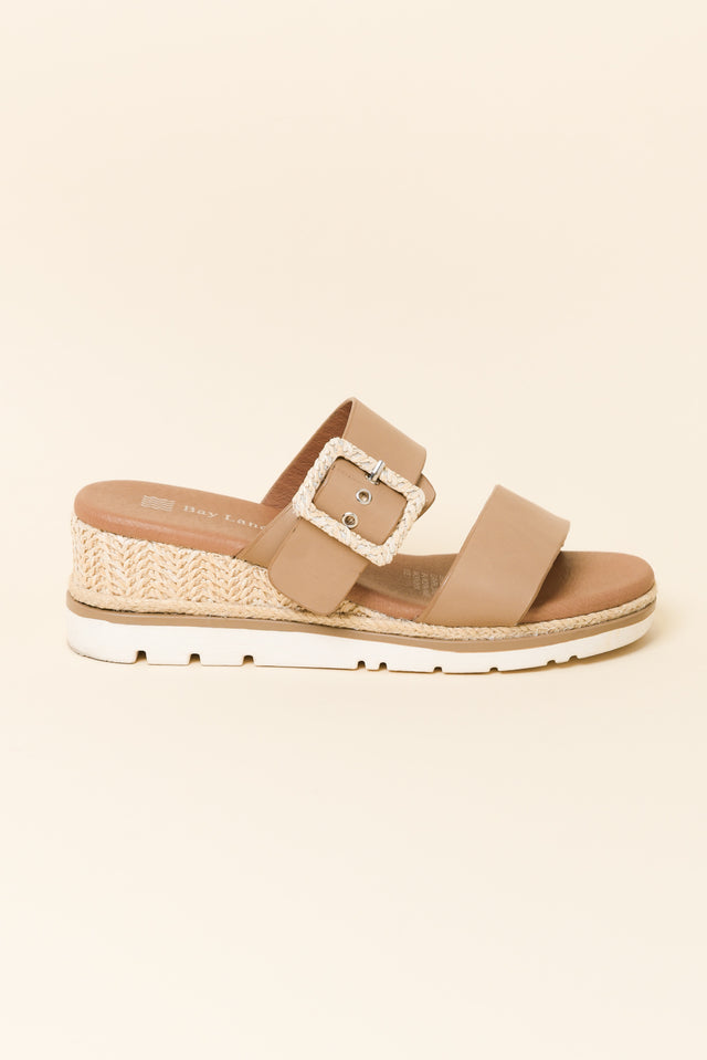 Ryver Taupe Buckle Wedge Sandal image 1