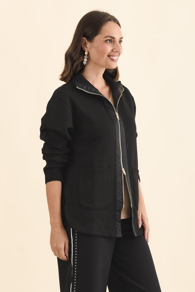 Sabi Black Zip Sweatshirt image 4