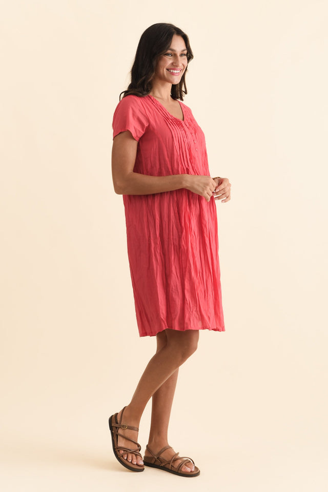 Sabina Cherry Crinkle Cotton Dress,Brunette model,alt text|model:Brontie image 6