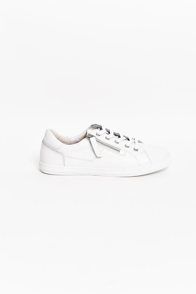 Salute White Leather Sneaker