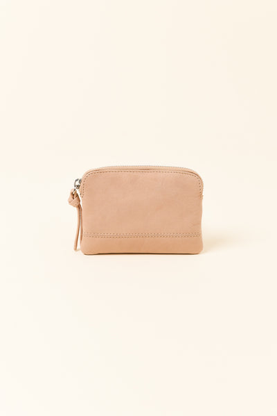 Samara Beige Leather Pouch