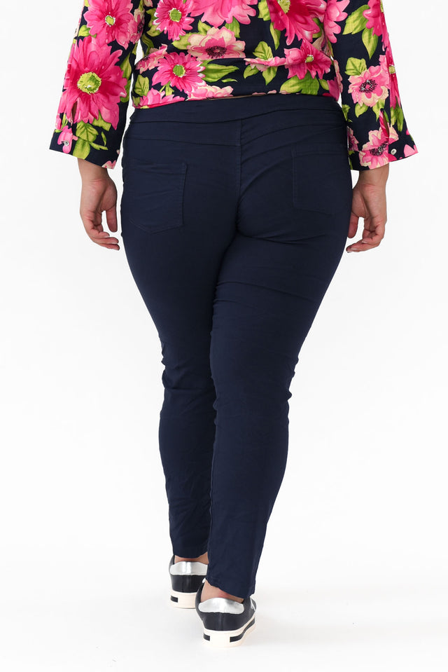 Samford Navy Crinkle Drawstring Pants