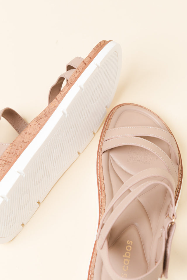 Santiago Beige Strappy Sandal