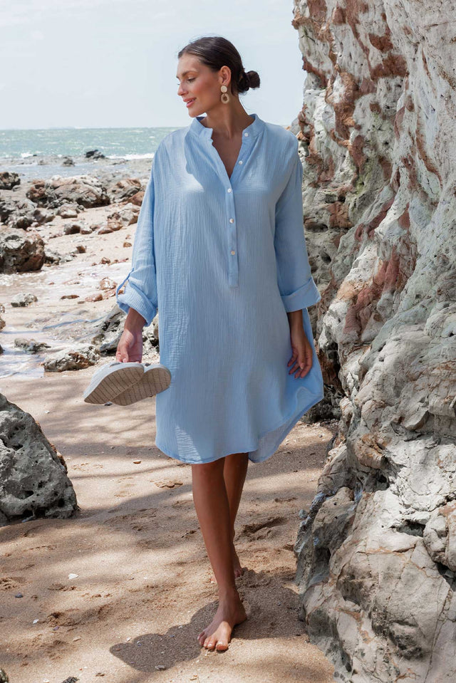 Sarai Blue Cotton Tunic