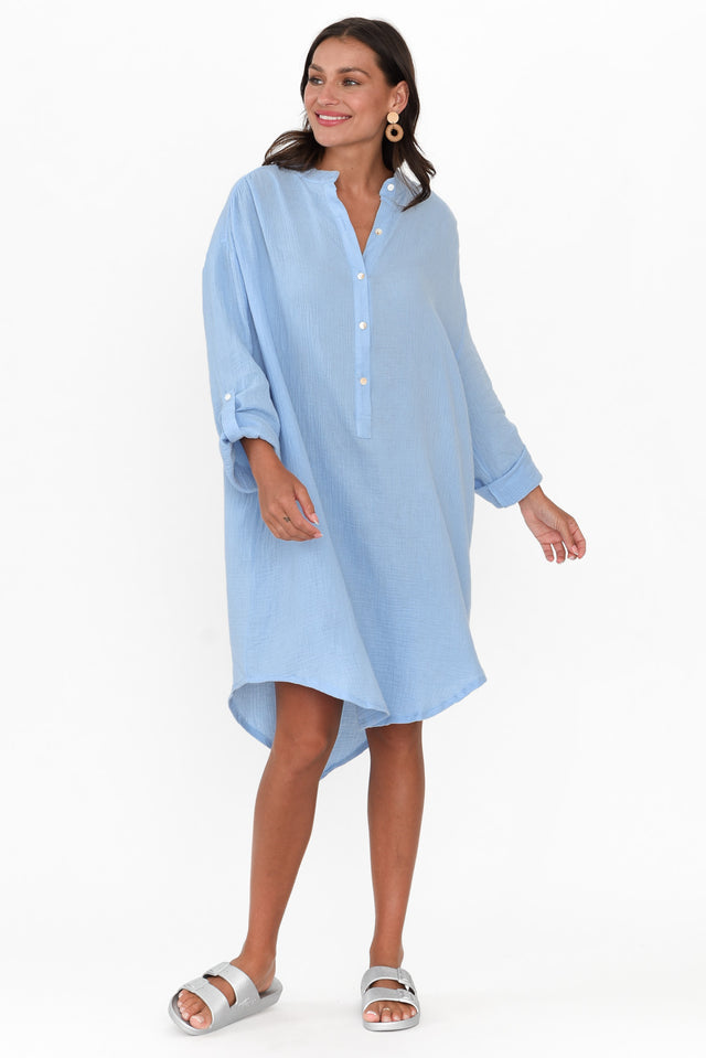 Sarai Blue Cotton Tunic