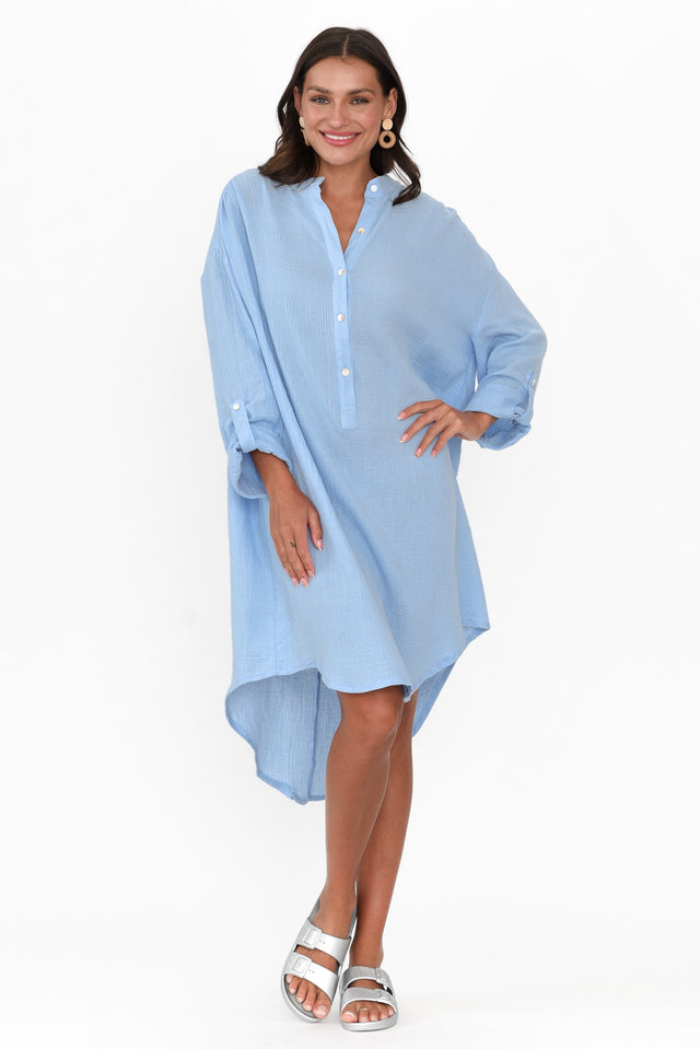 Sarai Blue Cotton Tunic