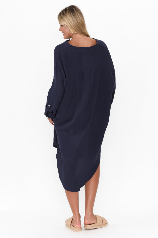 Sarai Navy Cotton Tunic