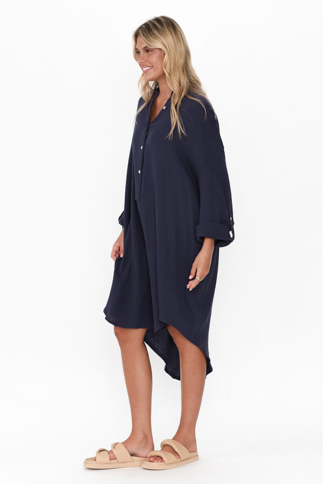 Sarai Navy Cotton Tunic