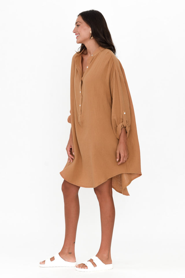 Sarai Tan Cotton Tunic