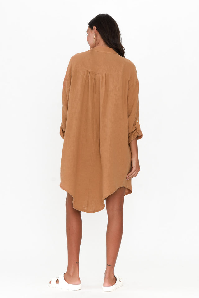 Sarai Tan Cotton Tunic