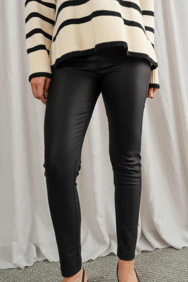 Sawyer Black Wet Look Pants image 9